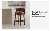 timeless design rotating Bar Stool with supportrest Vintage Design Upholstered rotating Seat support Support Counter Chair Padded padding for Adults, Homeowners, Guests, Pub, Restaurant, Bistro, Dining Room