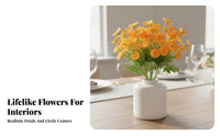 Easy to Maintain 30-Head Flower Bunch Realistic Artificial Blossom Arrangement Long-Lasting for Brides, Event Planners, Wedding