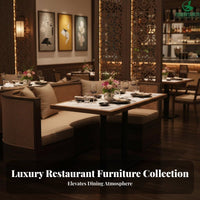 Woven Booth and Chair Set Southeast Asian Design Professional-Grade Furniture Padded Seat Safeguarding Floor Glides