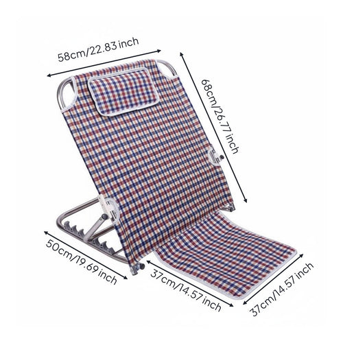 Adjustable Bed Backrest Heavy Duty Sit up Support Aid Foldable Design Folding Backrest Lounger for Elderly, Bedridden Patients, Hospital, Outdoor
