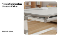 Adjustable Study Desk and Chair Set Tiltable desktop Adjustable Desk and Chair Set Book Holder Rounded Corners for Students