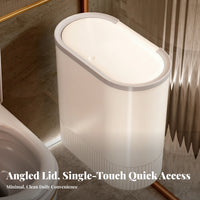 Hinged Wall-Mounted Trash Can | Space-Saving Design, Sealed Odor-Blocking Cover, Hanging Trash Can with Lid, for Toilet