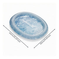 Oval Pet Cooling Mat Electricelectricity-Free Cooling Mat with Raised Border Safe Pet Sleeping Pad Reinforced for Floor