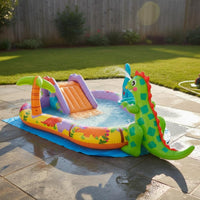 Dinosaur Water Play Play Area Easy to Set up Inflatable Kiddie Pool Slide