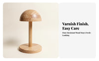 Smooth Wooden Hat display Stand Dome Hat Stand