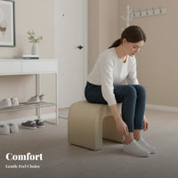 Button-Tufted Low Stool Multi-Functional Footrest adaptable Use for Homeowners