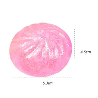 12 Pieces Bun-Shaped Stress Toy Glittery Dumpling Squishy Desk Decor