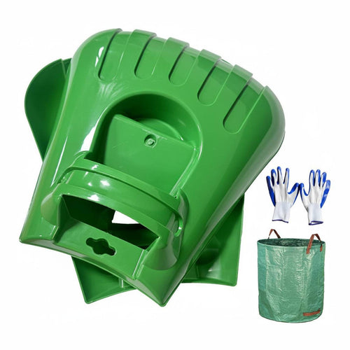 2 Pieces Handheld Leaf Collectors Heavy Duty Hand Leaf Rakes Easy Cleanup Yard Grabbers for Garden