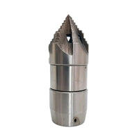 Rotating Drain Nozzle Compact piping Cleaning Nozzle Rust Resistant for Plumbers, Sewer Jetting