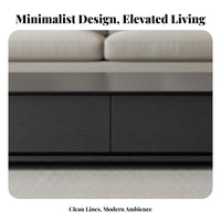 Dual-Level Caway Fromee Table Minimalist Design Living Room Furniture Modern Design With Storage Shelf for Apartment Dwellers