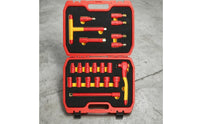 EV Ready Insulated Tool Kit Electric Insulated Socket Set Metric Tool Kit with Foam Trays Portable for Mechanics, Electricians, Diyers, Automotive Repair, Electrical Work, Roadside Emergencies, Workshops