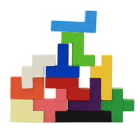 Wooden Brain Teaser Puzzle Set for Kids and Adults, Educational Intelligence Toy