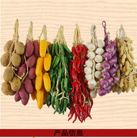 Realistic Artificial Fruit and Vegetable String Decor for Home, Kitchen, and Photography Props