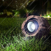 2 Pieces Solar Rock Light Waterproof Yard Decor Light Energy Saving for Lawn