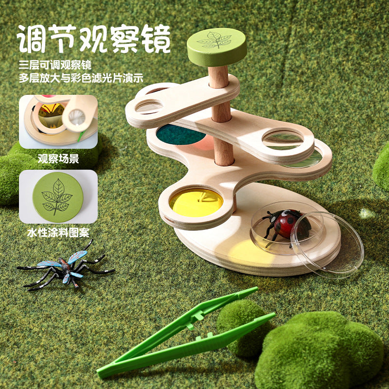 Wooden Adjustable Observation Mirror Toy for Kids