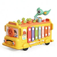 Shape Sorter Bus Developmental Toy Bus with Xylophone Shape Sorter Toy Educational Activity Center Interactive for Toddlers
