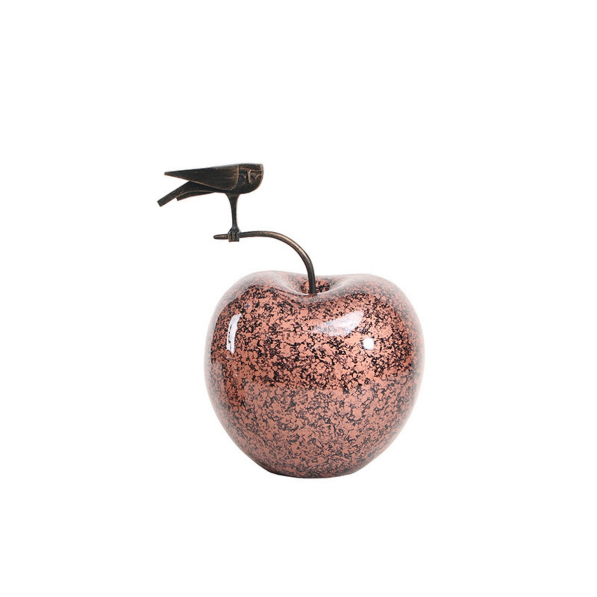 Material Bird Fruit-Shaped Decor Smooth Reflective Surface Holiday Decoration Resin Fruit-Shaped Ornament for Shelf, Desk, Model Room