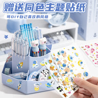 Rotating Pencil Holder, Large Capacity, High Appearance, Student Desktop Multi-Functional Storage Box, Double-Layer 360-Degree Rotating Creative Style
