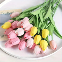 Artificial Tulip Bouquet for Wedding Living Room Decoration (10 pcs)