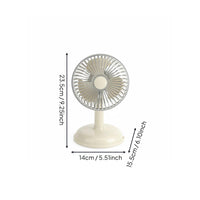 Retro Desk Fan Adjustable Angle Rechargeable Table Fan for Office