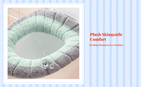 Plush Toilet Seat Pad, Enlarged, Soft, Nordic, Comfortable