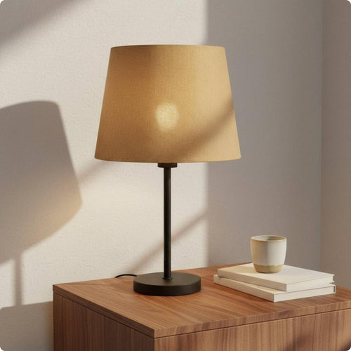 E27 Lampshade Easy to Install Textile Lampshade Glare Reducing Light Cover for Living Room, Bedroom