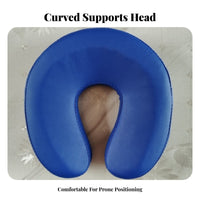 High-Density Foam U-Shaped Prone Pillow PU Leather Cover U-Shaped Face Pillow Ergonomic Design for Beauticians, Clients, Hospital, Spa, Home