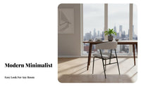 Violin Posterior Chair Modern Minimalist Design Dining Seat Firm-Density Foam Padding Multifunctional for Apartment Dwellers