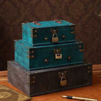 Vintage Wooden Storage Box for Home Organization and Decoration