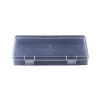 Rectangular Transparent Plastic Storage Box, Multi-Purpose Organizer, Hinged Lid, Compartment Container for Jewelry, Office Supplies, angling equipment