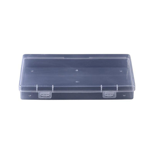 Rectangular Transparent Plastic Storage Box, Multi-Purpose Organizer, Hinged Lid, Compartment Container for Jewelry, Office Supplies, angling equipment