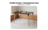Multi-Functional Mid-Century Modern Design Table Sturdy and Stable Simple Negotiation Table Strong Load-Bearing Home Furniture Easy Assembly for Restaurant Owners, Homeowners, Apartment Dwellers, Cafe, Small Areas, Office, Living Room
