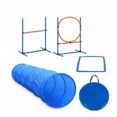 Dog Agility Training Kit Indoor-Outdoor Training Tunnel Collapsible