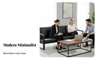 Modern design Metal Frame Sofa and Table dense foam Foam pad Office Furniture Ergonomic Support Reception Seating Breathable Upholstery for Business Owners, Interior Designers, Homeowners, Waiting Room