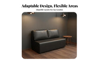 Restaurant Booth Seating Thickened Seat Cushion Upholstered Booth Bench Comfortable Backrest Marble Pattern Dining Table for Adults, Lounge, Eatery