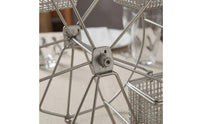 Rotating Snack Stand Tabletop Rotating Wheel Wheel Dessert Server Silver Finish