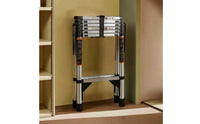 Collapsible Folding Telescopic Ladder Portable Telescoping Step-Ladder Ladder Stainless Steel Anti-Slip for Homeowners, DIYers, Home Maintenance, Painting, Workshop