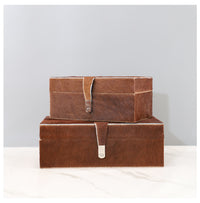 European Luxury Leather Horsehair Jewelry Box Desktop Ornament