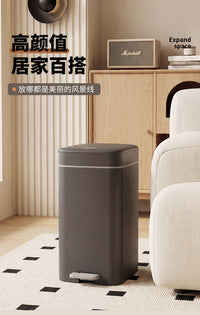 垃圾桶夹缝清洁桶脚踏按压静音双开收纳桶家用厨房厕所密封卫生桶