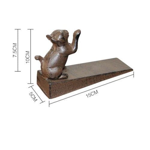 Iron Cartoon Door Stop Rust Resistant Cartoon Creature Door Stop Non-Slip Base