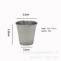 304 Stainless Steel Mini Shot Glass Portable Outdoor Cup for Bar and Travel