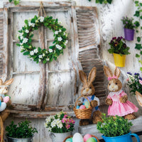 Easter Photography Background 180 x 115 cm Spring Easter Backdrop Bunny Decoration Holiday for Fence Garden Lawn