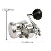 Round Reel Line Capacity Table Metal Reel Lightweight Design Angling Equipment
