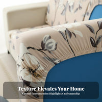 Non-Slip Elastic Seat Cushion Slipcover Full Coverage Stretch Jacquard Cushion Cover Machine Washable Furniture Protector Soft Texture for Pet Owners, Parents, Homeowners, Living Room, Home, Apartment
