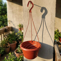 Plant Pots and Hanging Basket for Outdoor Plants, Round Ceramic Hanging Plant Pot with Hook, Balcony Planters and Fence Planters, Indoor Use