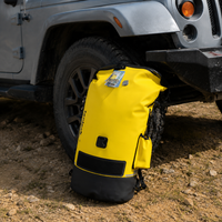 Dry Bag for Kayaking, Roll-Top Dry Bag Backpack, Waterproof for Rafting Caving Hiking, Yellow TPU Outdoor Backpack