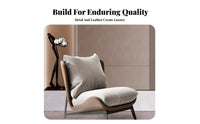 Single Sofa Chair Light Luxury design Upholstered Armchair Nordic Aesthetic Ergonomic Comfort for Apartment Dwellers, Creamice