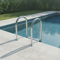 Stainless Steel Pool Ladder Polished Pool Ladder with Handrails Anti-Skid for Spa