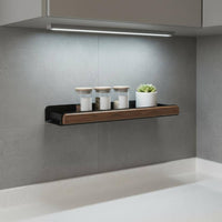 Bathroom Shelf with Towel Rail Rectangular Home Fixture Easy to Install