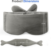 Upgraded Gravity Eye Mask with Nose Pad, Glass Beads, Double-Sided Flannel, Heatable